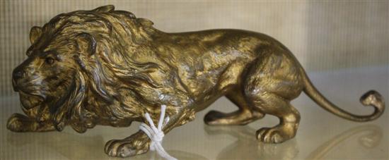 Viennese gilt bronze lion